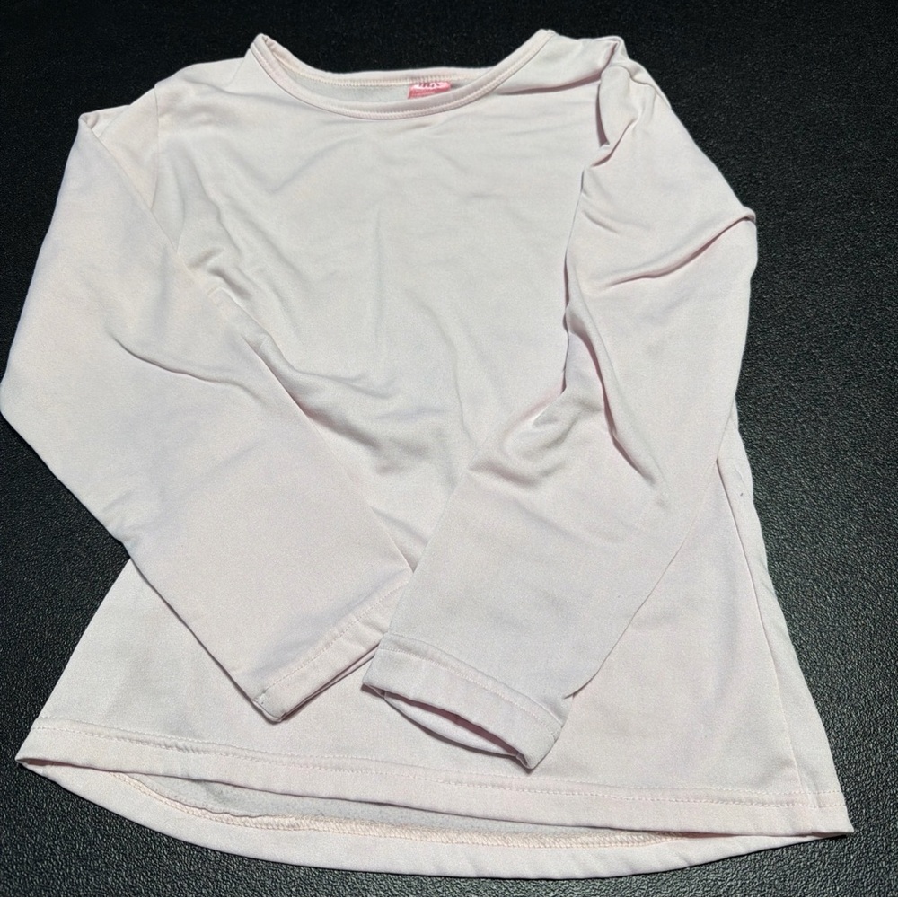 Kids Light Pink Long Sleeve Thermal shirt for layering